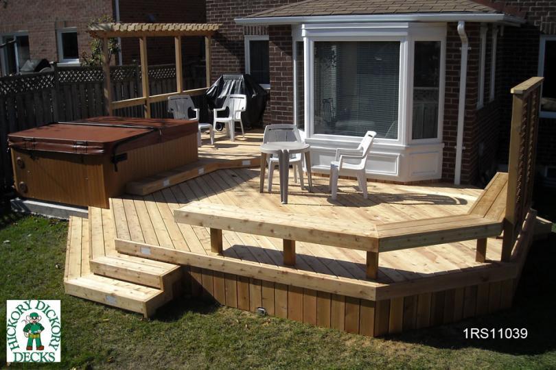 Deck with Bench Seating Plans