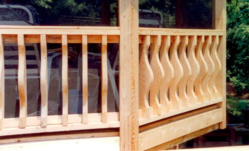Completed gazebo railing.