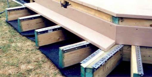 Deck joists with Shadoe Track hidden fasteners.
